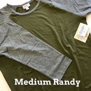 LuLaRoe army green & gray Randy
